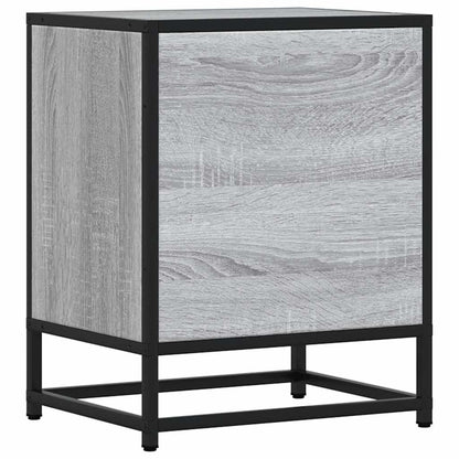 vidaXL Nachttisch Grau Sonoma 40x31x50 cm Holzwerkstoff und Metall