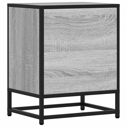 vidaXL Nachttische 2 Stk. Grau Sonoma 40x31x50 cm Holzwerkstoff Metall