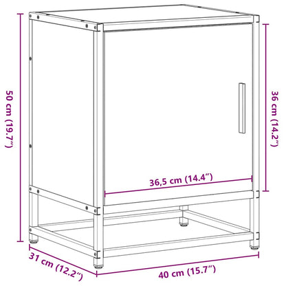 vidaXL Nachttisch Schwarz 40x31x50 cm Holzwerkstoff und Metall