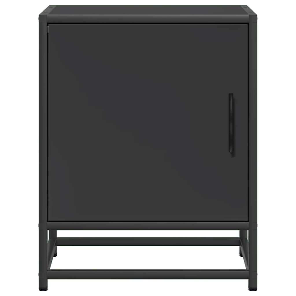 vidaXL Nachttisch Schwarz 40x31x50 cm Holzwerkstoff und Metall