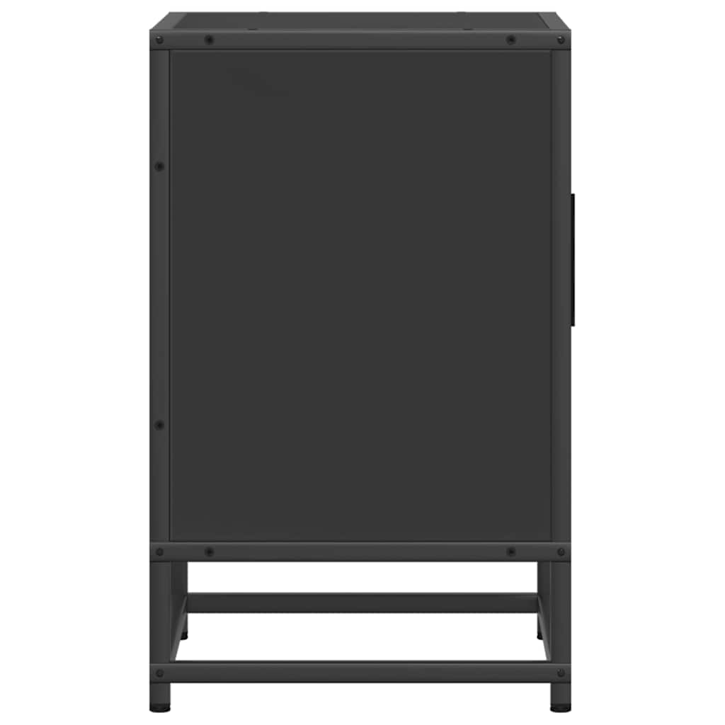 vidaXL Nachttisch Schwarz 40x31x50 cm Holzwerkstoff und Metall