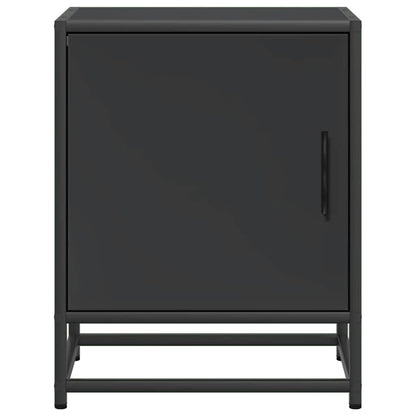 vidaXL Nachttische 2 Stk. Schwarz 40x31x50 cm Holzwerkstoff und Metall