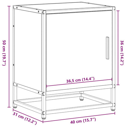 vidaXL Nachttisch Sonoma-Eiche 40x31x50 cm Holzwerkstoff und Metall