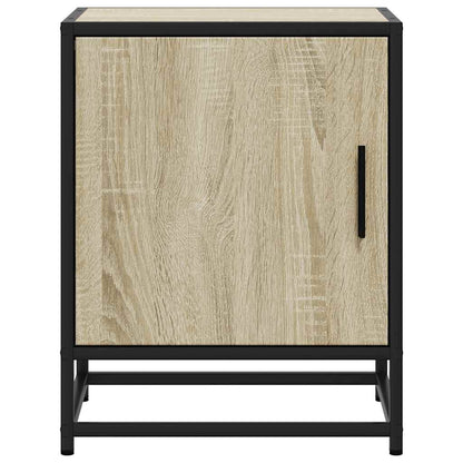 vidaXL Nachttische 2 Stk. Sonoma-Eiche 40x31x50cm Holzwerkstoff Metall