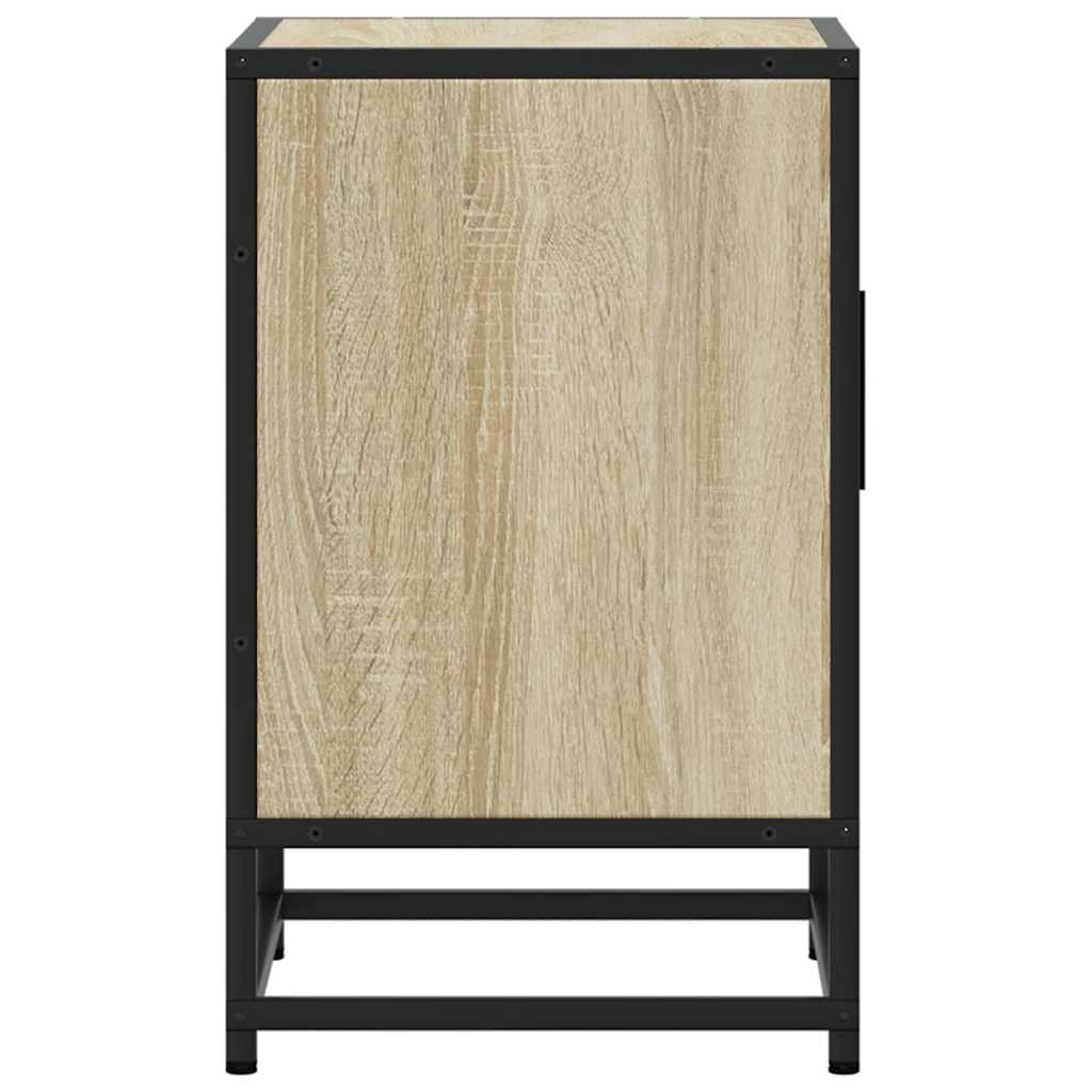 vidaXL Nachttische 2 Stk. Sonoma-Eiche 40x31x50cm Holzwerkstoff Metall