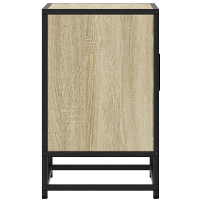 vidaXL Nachttische 2 Stk. Sonoma-Eiche 40x31x50cm Holzwerkstoff Metall
