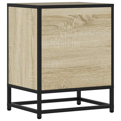 vidaXL Nachttische 2 Stk. Sonoma-Eiche 40x31x50cm Holzwerkstoff Metall