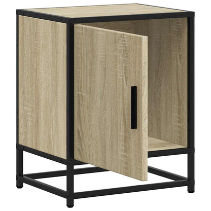 vidaXL Nachttische 2 Stk. Sonoma-Eiche 40x31x50cm Holzwerkstoff Metall