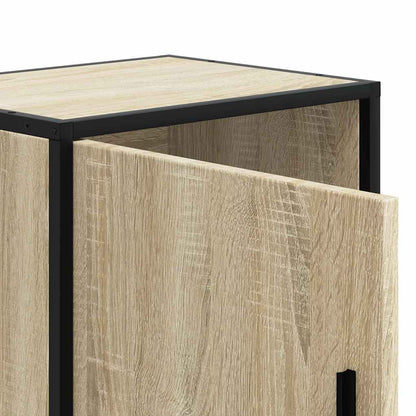 vidaXL Nachttische 2 Stk. Sonoma-Eiche 40x31x50cm Holzwerkstoff Metall