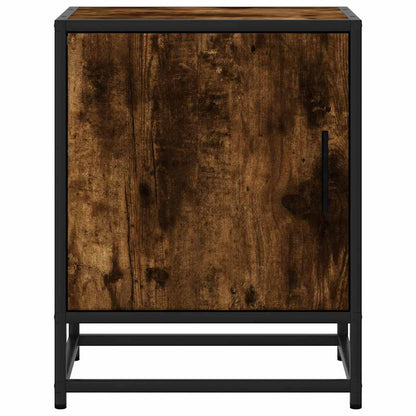 vidaXL Nachttisch Räuchereiche 40x31x50 cm Holzwerkstoff und Metall