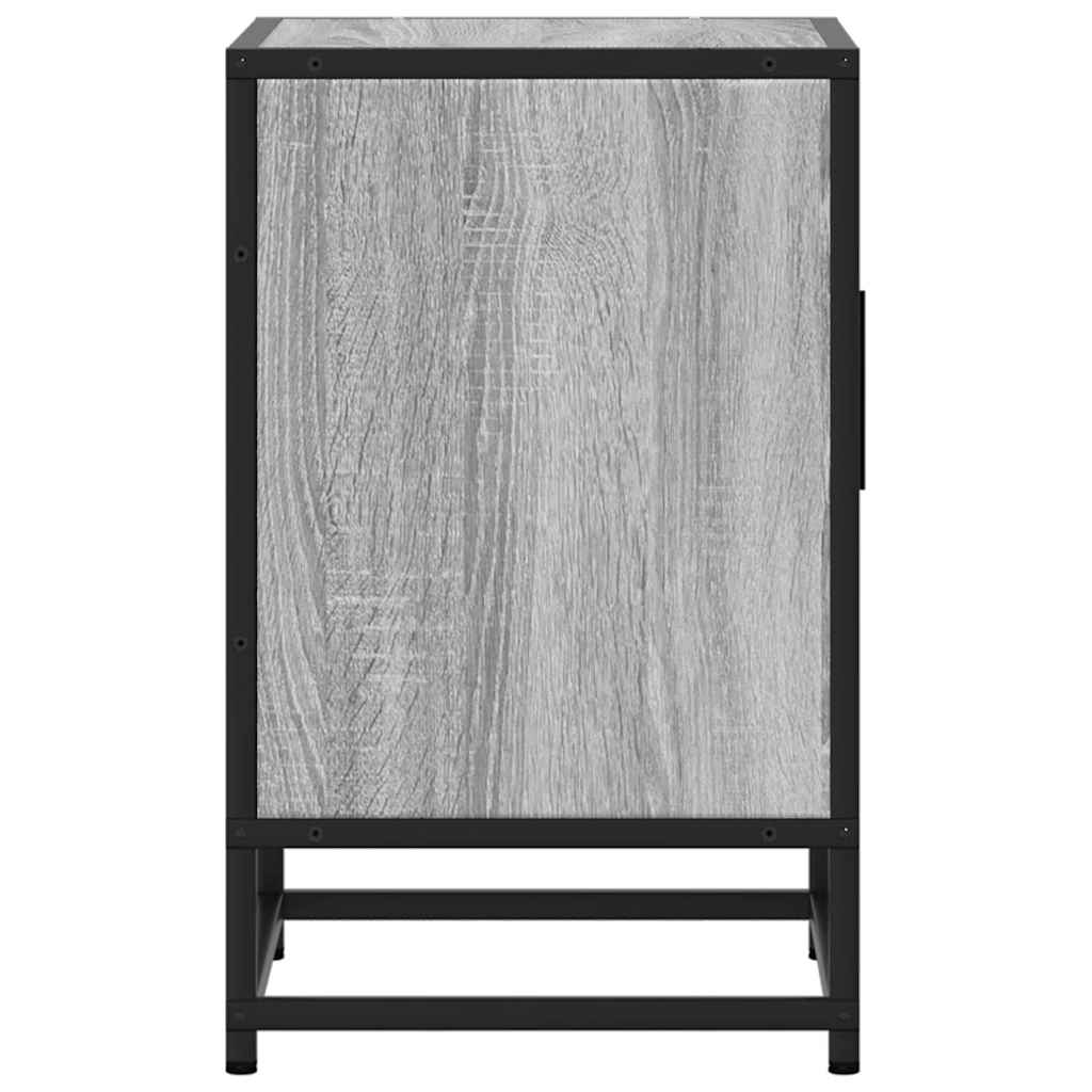 vidaXL Nachttisch Grau Sonoma 40x31x50 cm Holzwerkstoff und Metall