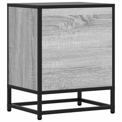 vidaXL Nachttisch Grau Sonoma 40x31x50 cm Holzwerkstoff und Metall