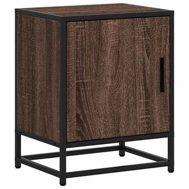 vidaXL Nachttisch Braun Eichen-Optik 40x31x50 cm Holzwerkstoff Metall