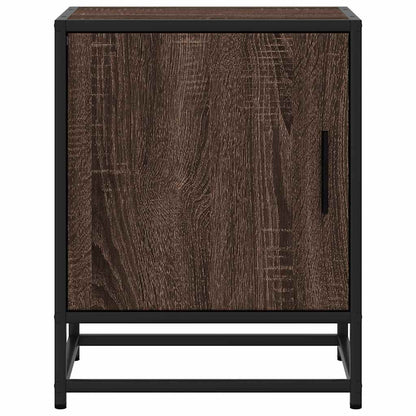 vidaXL Nachttisch Braun Eichen-Optik 40x31x50 cm Holzwerkstoff Metall