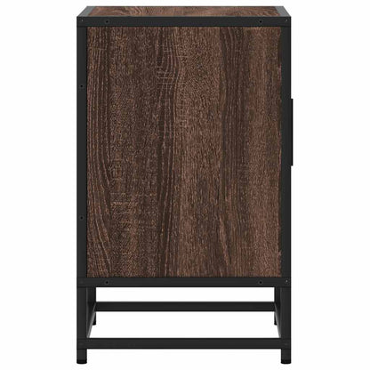 vidaXL Nachttisch Braun Eichen-Optik 40x31x50 cm Holzwerkstoff Metall