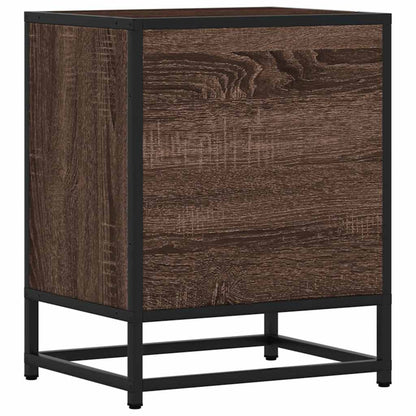 vidaXL Nachttisch Braun Eichen-Optik 40x31x50 cm Holzwerkstoff Metall