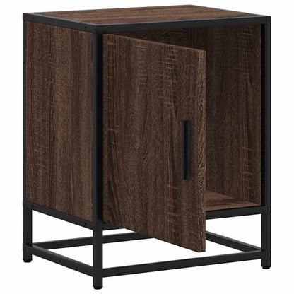 vidaXL Nachttisch Braun Eichen-Optik 40x31x50 cm Holzwerkstoff Metall