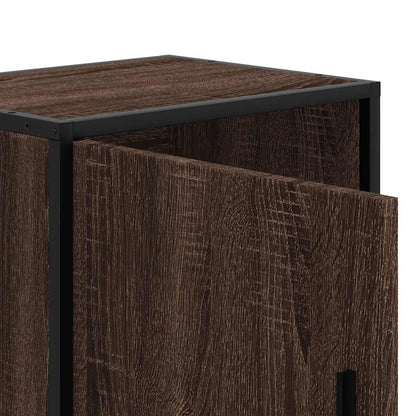 vidaXL Nachttisch Braun Eichen-Optik 40x31x50 cm Holzwerkstoff Metall