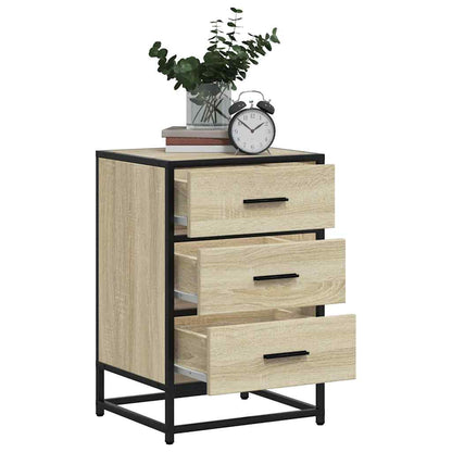 vidaXL Nachttisch Sonoma-Eiche 40x34,5x60 cm Holzwerkstoff und Metall