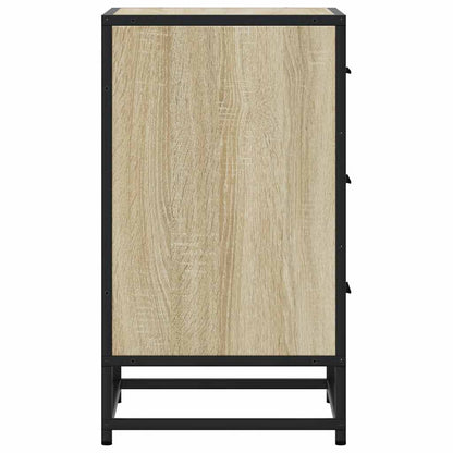 vidaXL Nachttisch Sonoma-Eiche 40x34,5x60 cm Holzwerkstoff und Metall