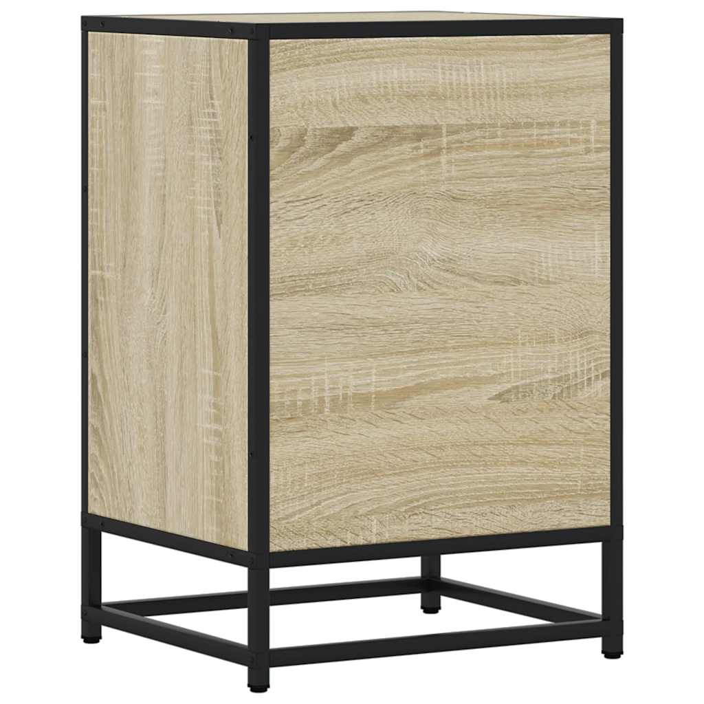 vidaXL Nachttisch Sonoma-Eiche 40x34,5x60 cm Holzwerkstoff und Metall