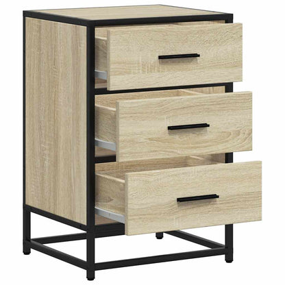 vidaXL Nachttisch Sonoma-Eiche 40x34,5x60 cm Holzwerkstoff und Metall