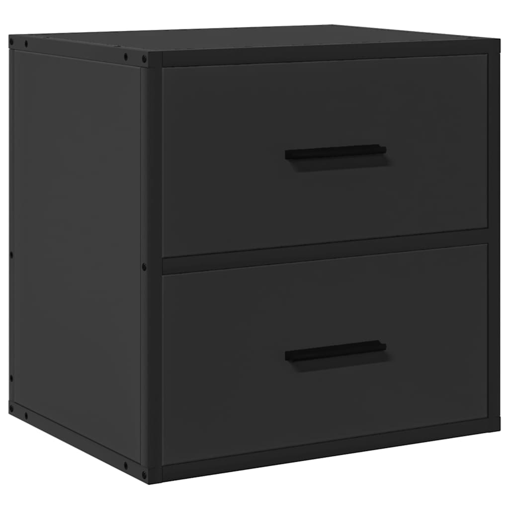 vidaXL Wand-Nachttisch Schwarz 40x31x39,5 cm