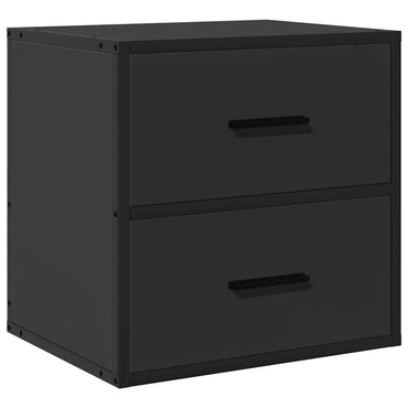 vidaXL Wand-Nachttisch Schwarz 40x31x39,5 cm