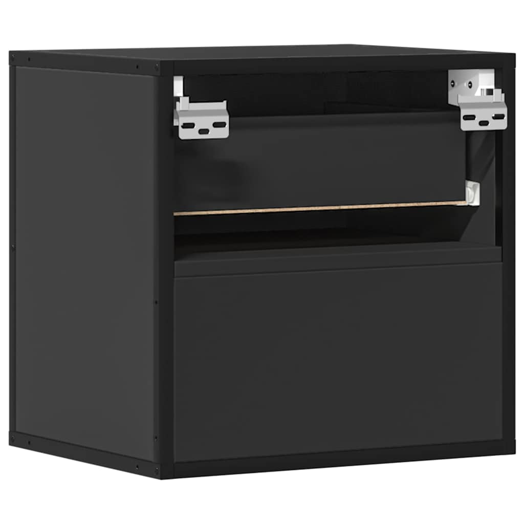 vidaXL Wand-Nachttisch Schwarz 40x31x39,5 cm