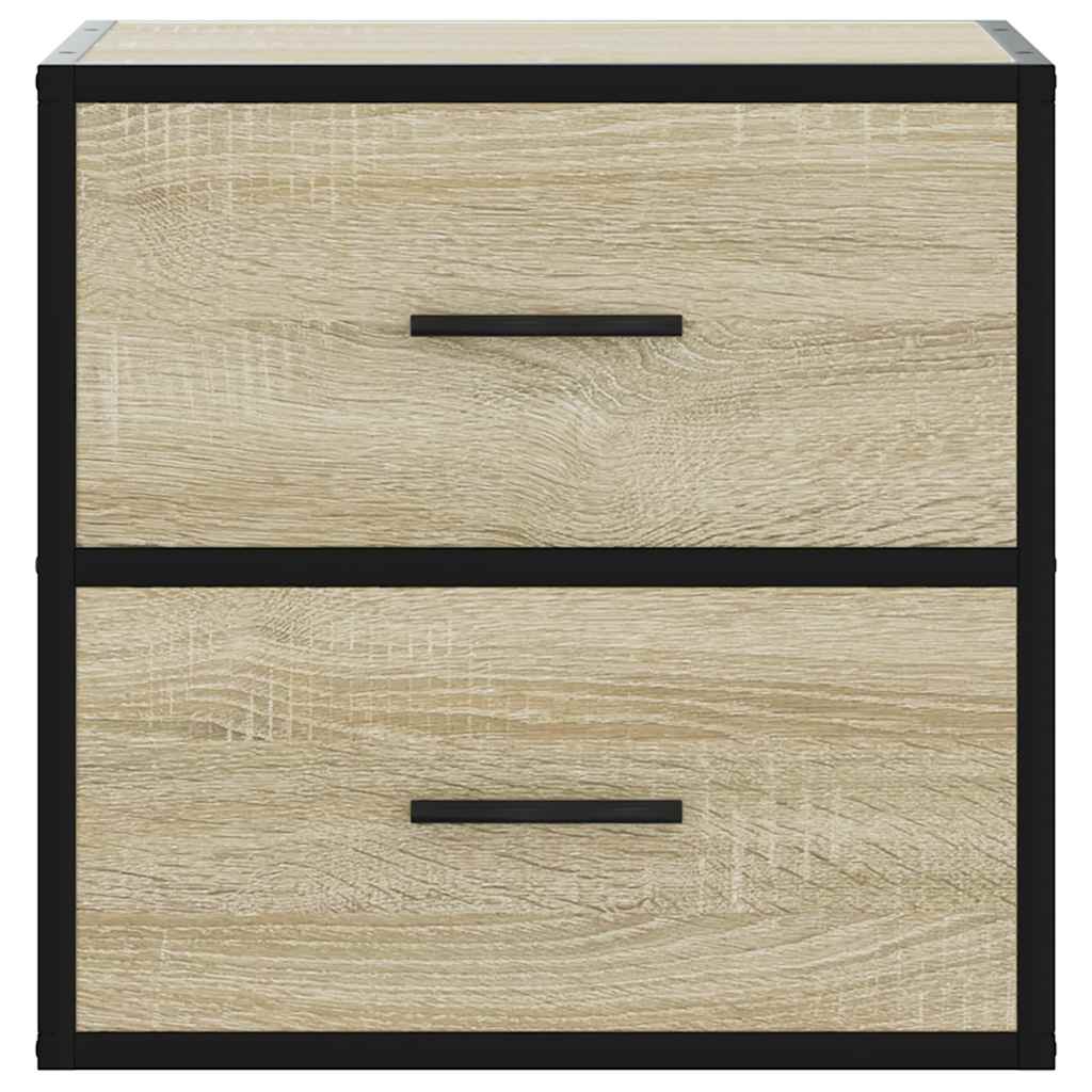 vidaXL Wand-Nachttisch Sonoma-Eiche 40x31x39,5 cm