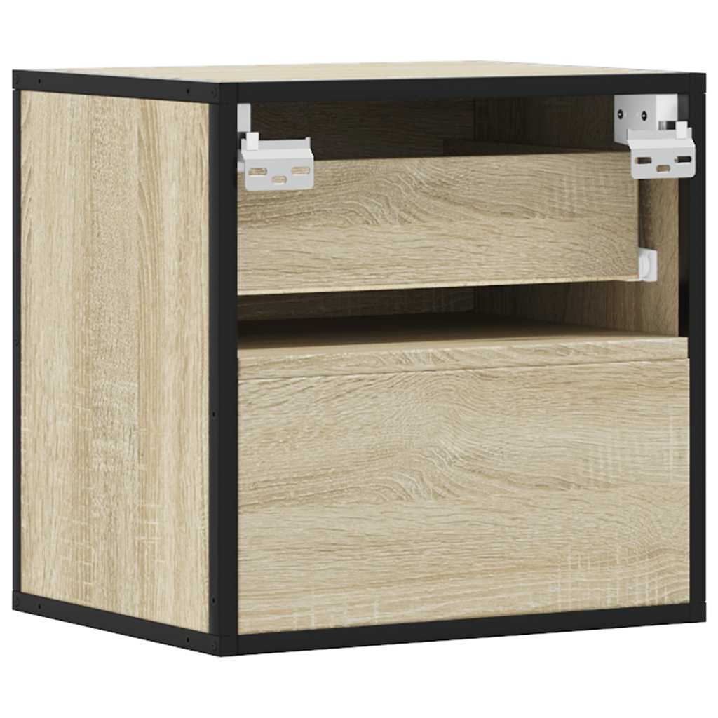vidaXL Wand-Nachttisch Sonoma-Eiche 40x31x39,5 cm