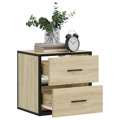 vidaXL Wand-Nachttische 2 Stk. Sonoma-Eiche 40x31x39,5 cm