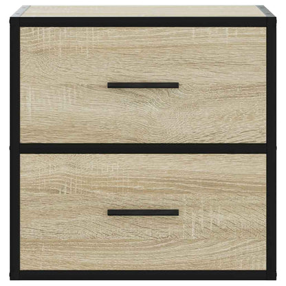 vidaXL Wand-Nachttische 2 Stk. Sonoma-Eiche 40x31x39,5 cm