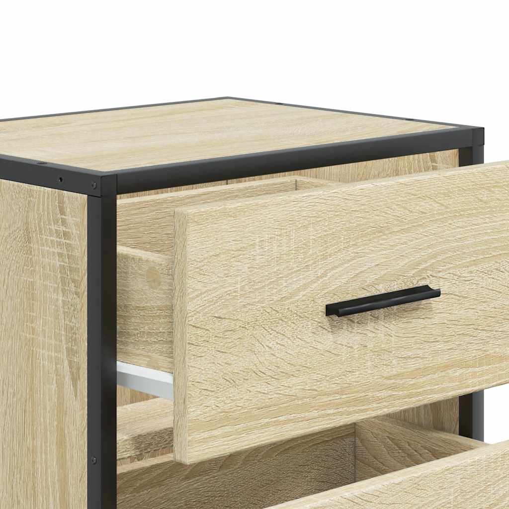 vidaXL Wand-Nachttische 2 Stk. Sonoma-Eiche 40x31x39,5 cm