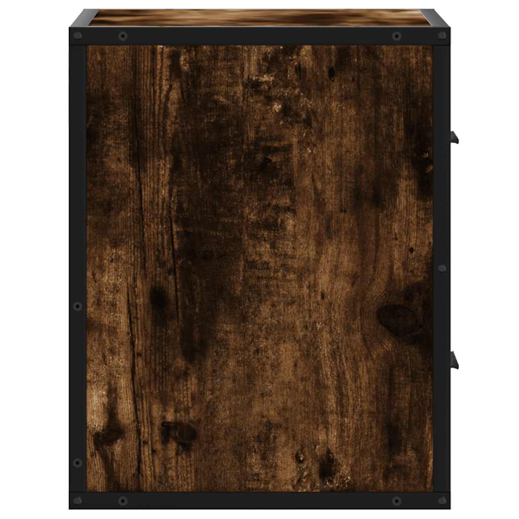 vidaXL Wand-Nachttische 2 Stk. Räuchereiche 40x31x39,5 cm