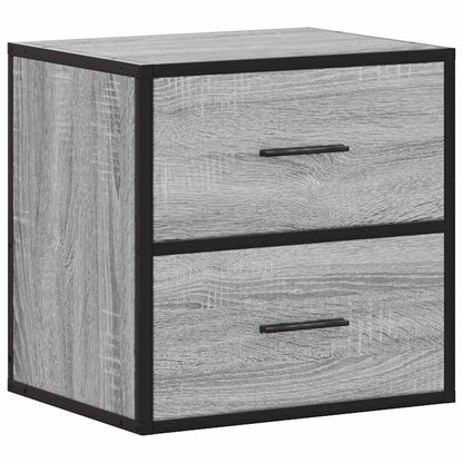 vidaXL Wand-Nachttisch Grau Sonoma 40x31x39,5 cm