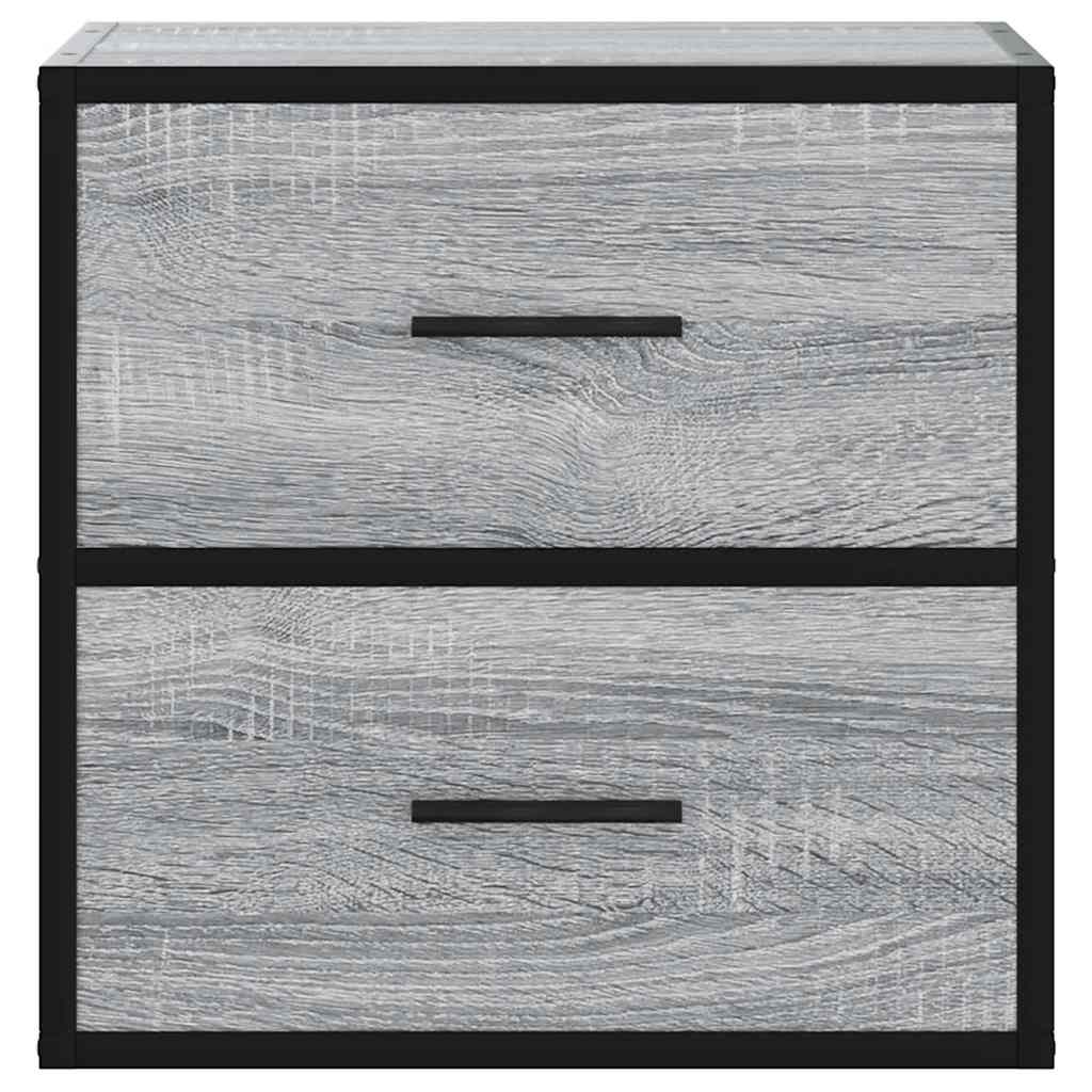 vidaXL Wand-Nachttisch Grau Sonoma 40x31x39,5 cm
