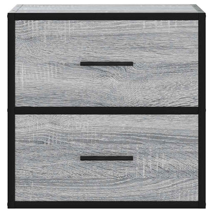 vidaXL Wand-Nachttisch Grau Sonoma 40x31x39,5 cm