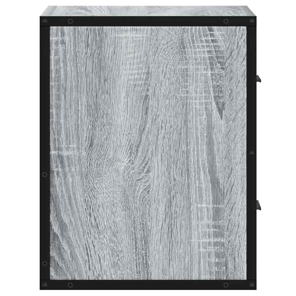 vidaXL Wand-Nachttisch Grau Sonoma 40x31x39,5 cm
