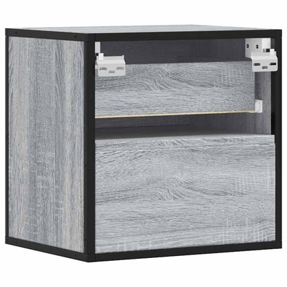 vidaXL Wand-Nachttisch Grau Sonoma 40x31x39,5 cm