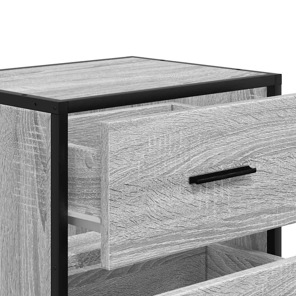 vidaXL Wand-Nachttisch Grau Sonoma 40x31x39,5 cm