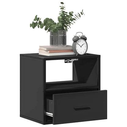 vidaXL Wand-Nachttische 2 Stk. Schwarz 40x31x39,5 cm