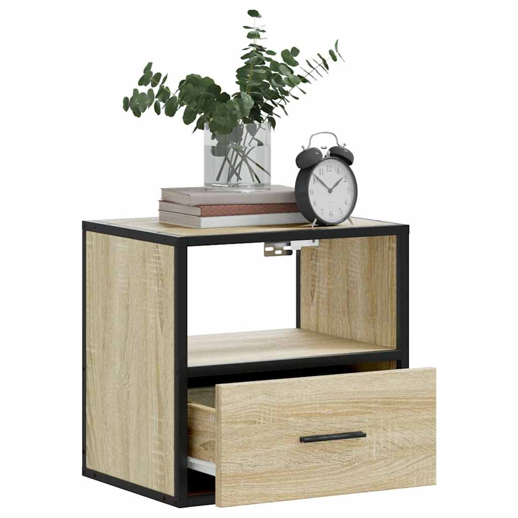 vidaXL Wand-Nachttisch Sonoma-Eiche 40x31x39,5 cm