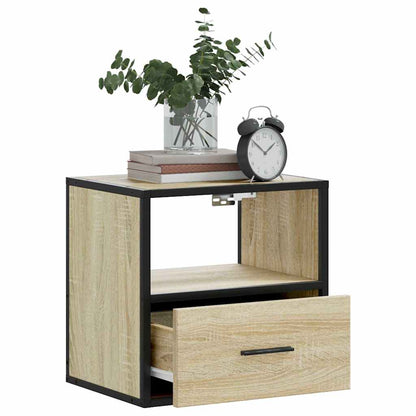 vidaXL Wand-Nachttische 2 Stk. Sonoma-Eiche 40x31x39,5 cm