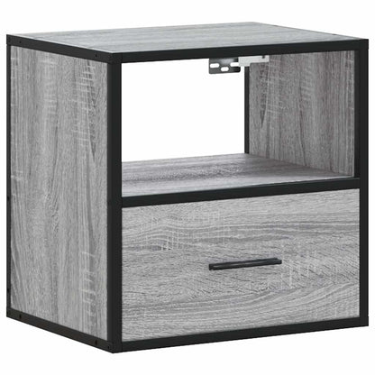 vidaXL Wand-Nachttisch Grau Sonoma 40x31x39,5 cm