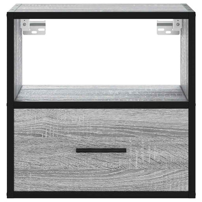 vidaXL Wand-Nachttisch Grau Sonoma 40x31x39,5 cm