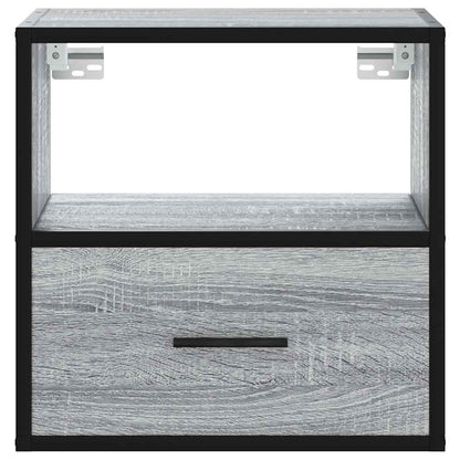 vidaXL Wand-Nachttische 2 Stk. Grau Sonoma 40x31x39,5 cm