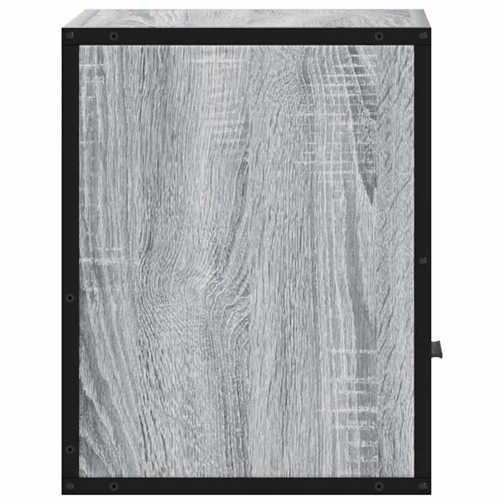 vidaXL Wand-Nachttische 2 Stk. Grau Sonoma 40x31x39,5 cm