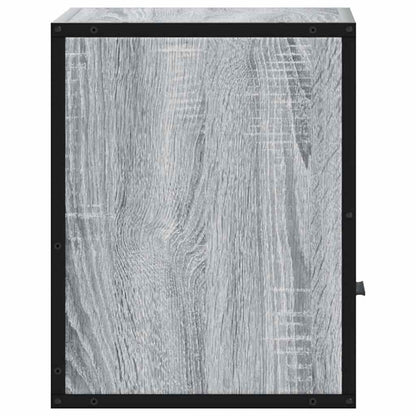 vidaXL Wand-Nachttische 2 Stk. Grau Sonoma 40x31x39,5 cm