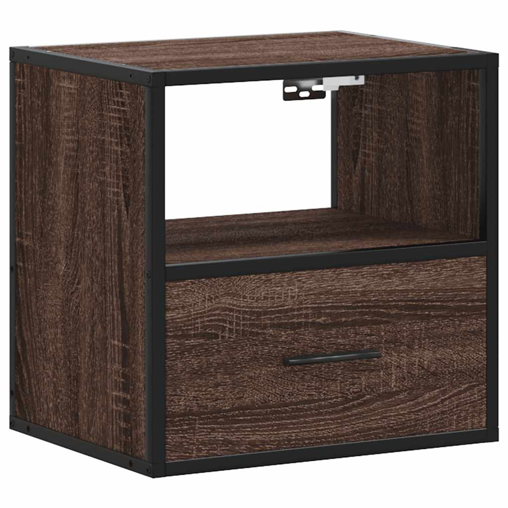 vidaXL Wand-Nachttisch Braun Eichen-Optik 40x31x39,5 cm